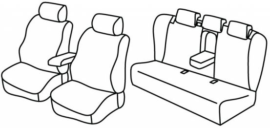 seat covers compatible for Audi A5, 2012>2016 - facelift - 5 door