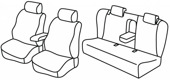 presvlake za sjedala odgovaraju za Audi A5, 2012>2016 - facelift - 5 vrata
