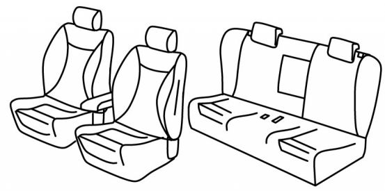 presvlake za sjedala odgovaraju za Audi A5, 2012>2016 - facelift