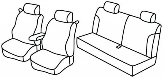 presvlake za sjedala odgovaraju za Audi A5 CC, 2007>2016 - Cabrio - 3 vrata