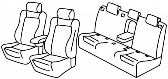 presvlake za sjedala odgovaraju za Audi A6, 2010>2018 - C7, Avant - 5 vrata