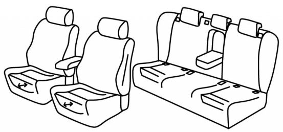 presvlake za sjedala odgovaraju za Audi A6, 2010>2018 - C7, Avant - 5 vrata