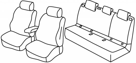 presvlake za sjedala odgovaraju za Audi Q2, 2016> - 5 vrata