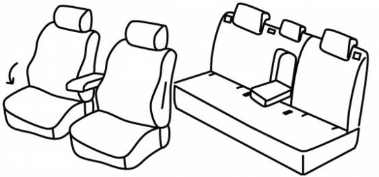 seat covers compatible for Audi Q3, 2011>2018 - 5 door