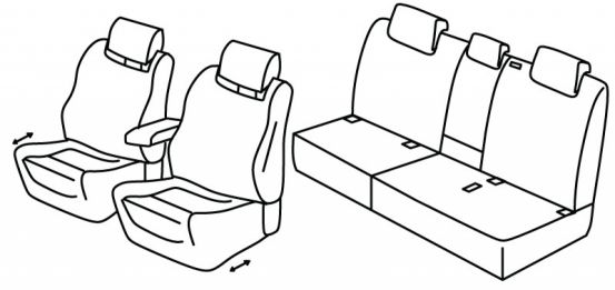 presvlake za sjedala odgovaraju za Audi Q3, 2018>2025 - 5 vrata