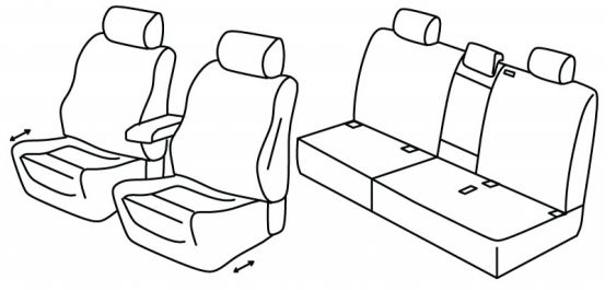 seat covers compatible for Audi Q3, 2018>2025 - 5 door