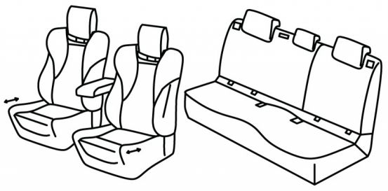 presvlake za sjedala odgovaraju za Audi Q4 E-Tron, 2021> - 5 vrata