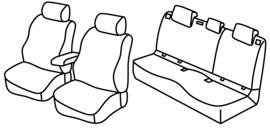 presvlake za sjedala odgovaraju za Audi Q4 / A3, 2021> / 2020> - E-Tron - 5 vrata