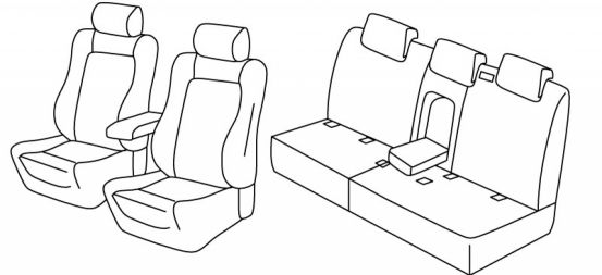 presvlake za sjedala odgovaraju za Audi Q5, 2009>2012, 2012>2016 - 5 vrata