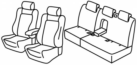 seat covers compatible for Audi Q5, 2012>2016 - facelift - 5 door