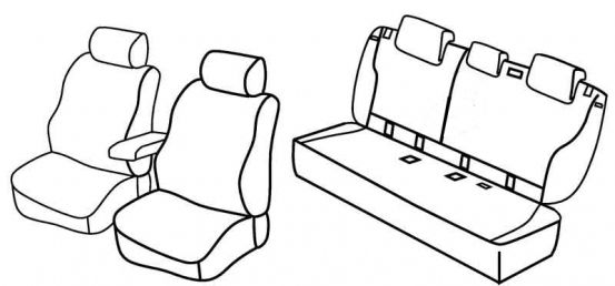 presvlake za sjedala odgovaraju za Bmw Serie 1, 2011>2019 - F20 - 5 vrata