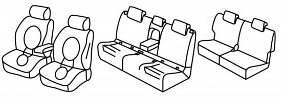 presvlake za sjedala odgovaraju za Bmw Serie 2, 2015>2022 - F46 Gran Tourer - 5 door