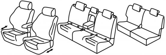 presvlake za sjedala odgovaraju za Bmw Serie 2, 2015>2022 - F46 Gran Tourer - 5 vrata