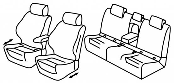 presvlake za sjedala odgovaraju za Bmw Serie 2, 2015>2022 - F46 Gran Tourer - 5 vrata
