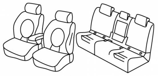 presvlake za sjedala odgovaraju za Bmw Serie 2, 2014>2021 - F45 Active Tourer - 5 door