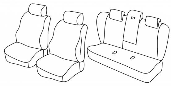 seat covers compatible for Bmw Serie 5, 2004>2010 - E60 Limousine, M - 4 door