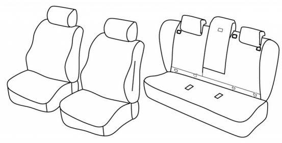 presvlake za sjedala odgovaraju za Bmw Serie 5, 2004>2010 - E61 Touring - 5 vrata