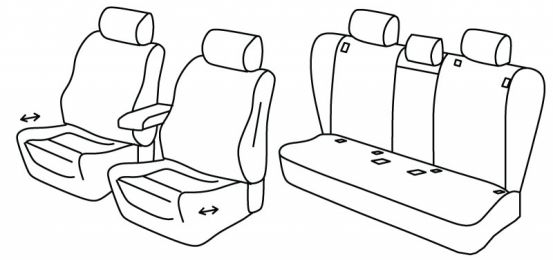 presvlake za sjedala odgovaraju za Bmw X1, 2009>2015