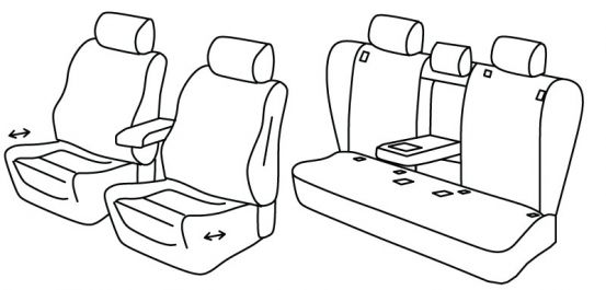 presvlake za sjedala odgovaraju za Bmw X1, 2009>2015 - E84 - 5 door