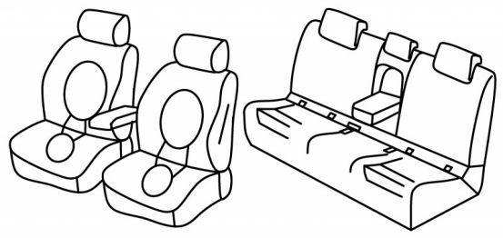 seat covers compatible for Bmw X1, 2015>2022 - F48 - 5 door