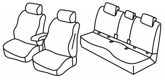 presvlake za sjedala odgovaraju za Bmw X1, 2022> - U11 - 5 vrata
