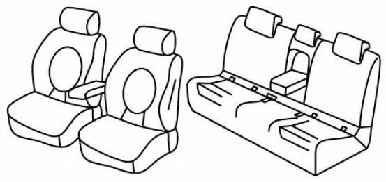 presvlake za sjedala odgovaraju za Bmw X1 F48, 2015>2022 / Bmw X2 F39, 2018>2024