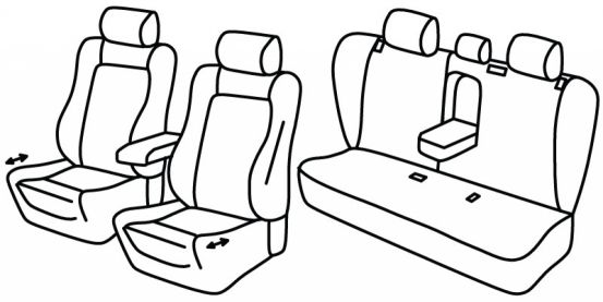 presvlake za sjedala odgovaraju za Bmw X3, 2010>2017 - F25 - 5 door