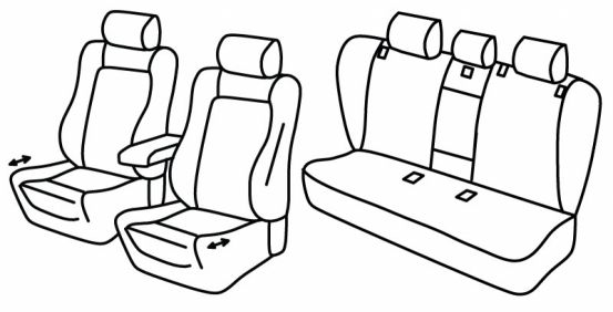 seat covers compatible for Bmw X3, 2010>2017 - F25 - 5d