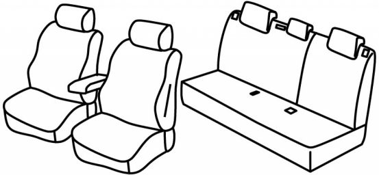 seat covers compatible for Chevrolet Aveo, 2011>2020 - 4 door