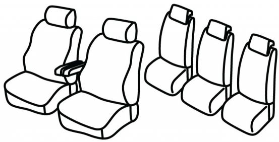 presvlake za sjedala odgovaraju za Citroën Berlingo 2 / Peugeot Partner, 2008>2018