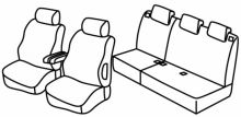 presvlake za sjedala za Citroën Berlingo 2 / Peugeot Partner, 2008>2018 - Partner Tepee - 4v
