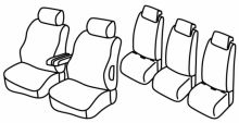 presvlake za sjedala za Citroën Berlingo 2 / Peugeot Partner, 2008>2018 - XTR - 4v