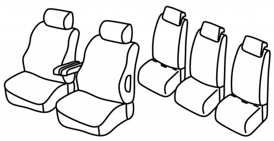 presvlake za sjedala odgovaraju za Citroën Berlingo 2 / Peugeot Partner, 2008>2018 - XTR - 4v