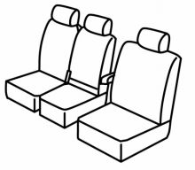 presvlake za sjedala za Citroën Berlingo/ Peugeot Partner, 2008>2018 - Urban