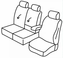 presvlake za sjedala za Citroën Berlingo 3/ Opel Combo 5/ Peugeot Partner/ Fiat Doblo, 2018> - Delivery van