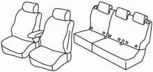 presvlake za sjedala za Citroën Berlingo 3/ Opel Combo 5/ Peugeot Riffter, 2018> - 5 vrata