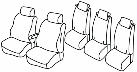 presvlake za sjedala odgovaraju za Citroën Berlingo / Opel Combo, 2018>