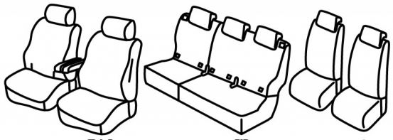 presvlake za sjedala odgovaraju za Peugeot/Citroën/Opel / Fiat Rifter/Berlingo 3/Combo 5 / Doblo, 2018>