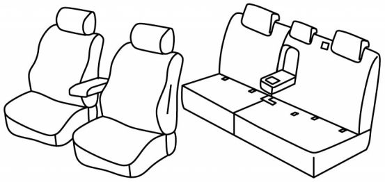 presvlake za sjedala odgovaraju za Citroën C-crosser/ Peugeot 4007/ Mitshubishi Outlander, 2007>2012