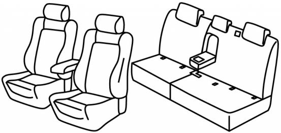 presvlake za sjedala odgovaraju za Citroën C-crosser/ Peugeot 4007/ Mitshubishi Outlander, 2007>2012