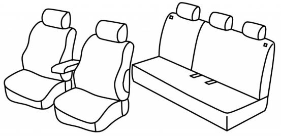 seat covers compatible for Peugeot 301/ Citroën C-Elysee, 2012> - 5 door