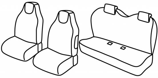 presvlake za sjedala odgovaraju za Citroën C1/ Toyota Aygo/ Peugeot 107, 2005>2012 - 3 vrata/5 vrata