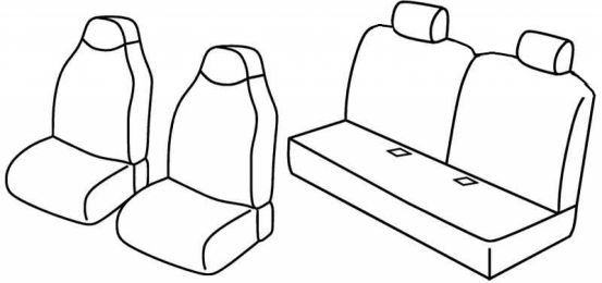 presvlake za sjedala odgovaraju za Peugeot 107/ Toyota Aygo/ Citroën C1, 2005>2012