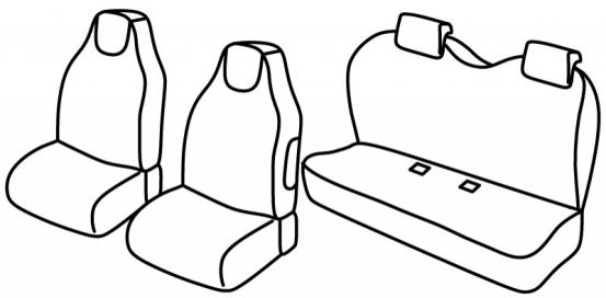 presvlake za sjedala odgovaraju za Citroën C1/ Toyota Aygo/ Peugeot 107, 2012>2014 - facelift - 3 vrata/5 vrata