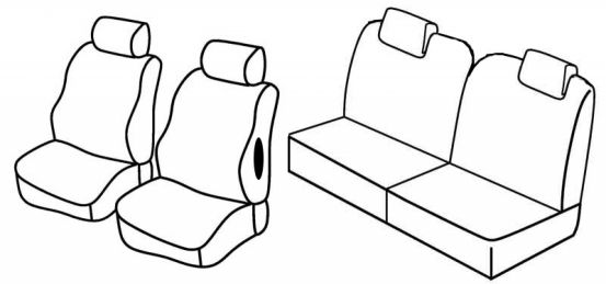 seat covers compatible for Citroën C2, 2003>2009 - Furio, VTS
