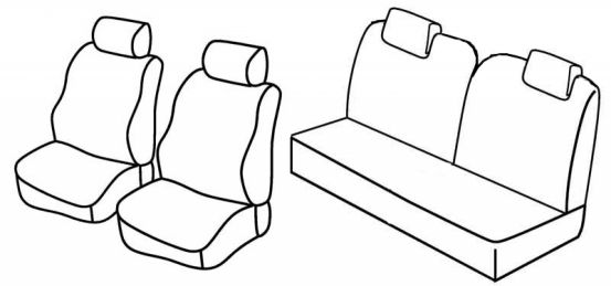 seat covers compatible for Citroën C2, 2003>2009 - Tonic