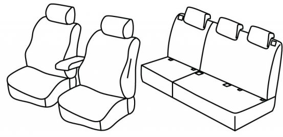 seat covers compatible for Citroën C3 Picasso, 2009>2013 - Exclusive
