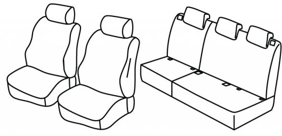 presvlake za sjedala odgovaraju za Citroën C3 Picasso, 2009>2013 - Exclusive