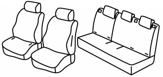 presvlake za sjedala odgovaraju za Citroën C3, 2016>2024 - Feel, Pure tech - 5 vrata
