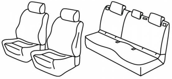 presvlake za sjedala odgovaraju za Citroën C3 / ë-C3 / C3 Aircross, 2024> - Hybrid - 5 vrata